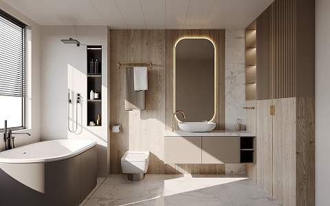 Modern Toilet Bathroom 3d model