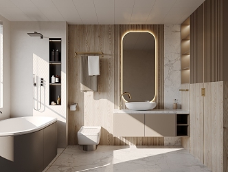 Modern Toilet Bathroom 3d model