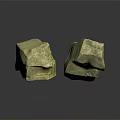 Natural Raw Stone with Rough Surface Greenish Gray Color and Natural Texture