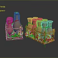 Terracotta Clay Pots Arranged in Wooden Crates for Storage Display Setup