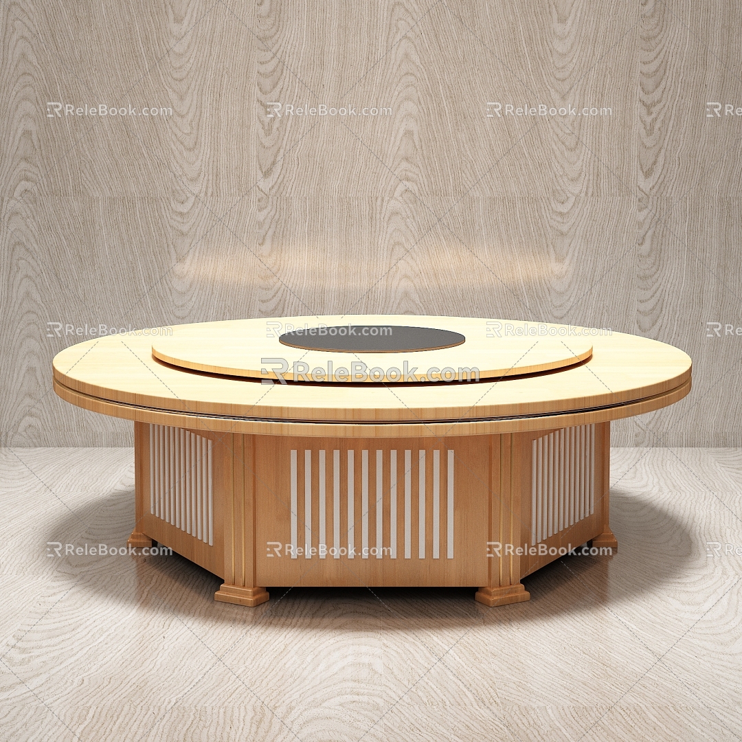 Chinese table round table 3d model