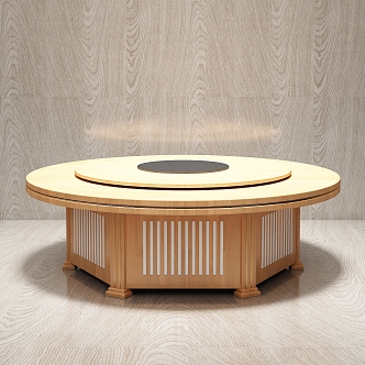 Chinese table round table 3d model