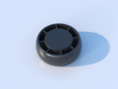 Black Circular Durable Household Item With Smooth Surface And Practical Design 3d model