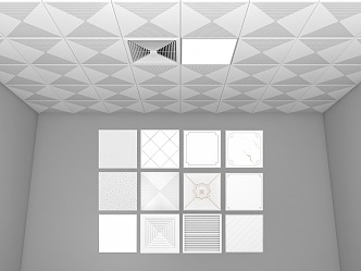 Aluminum gusset ceiling 3d model