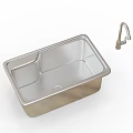 Stainless Steel Double Bowl Kitchen Sink With Faucet For Modern Kitchen Use