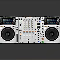 Modern Synthesizer Portable Synthesizer Mixer Reverberator 3d model