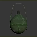 Vintage Green Metal Canteen with Carrying Handle and Black Cap as Essential Living Accessory