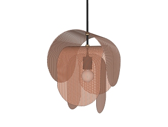 Modern chandelier creative grid chandelier 3d model