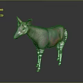 3D Rendered Okapi Character With Reddish Brown Body And Striped Legs