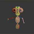Industrial Robot Single Wheel Robot Double Wheel Robot Assistant Small Robot 3d model