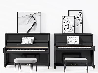 Modern Piano 3d model