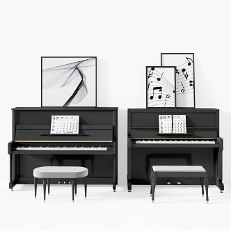 Modern Piano 3d model