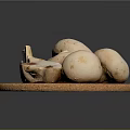 Fresh Mushrooms Whole and Sliced Displayed on a Cork Cutting Board