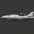 White Fighter Jet With Red Markings Number 6433 Twin Engines On Gray Background With Reflection