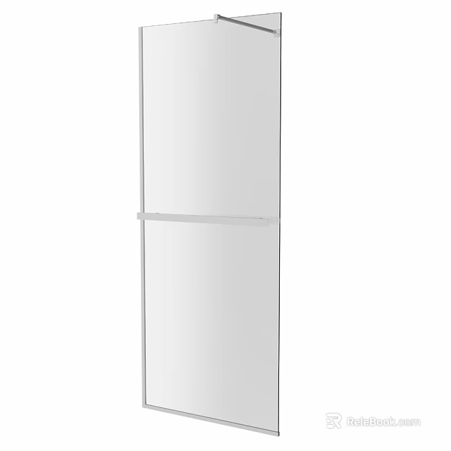 Modern White Shower Sauna With Vertical Glass Door And Sleek Design 3d model 