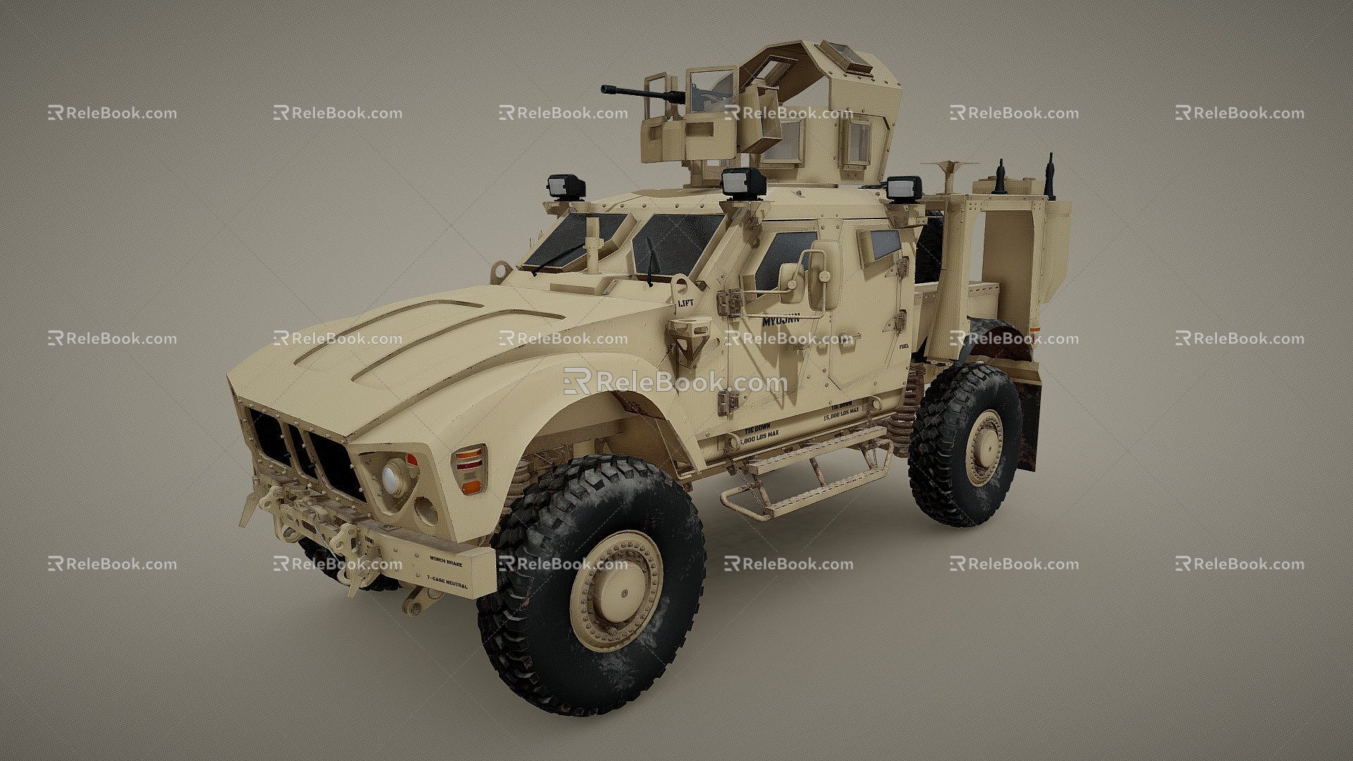 Armored weapon vehicle 3d model