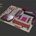 Modern Computer Motherboard Design with High Performance Heatsinks Advanced Power Delivery and Expansion Slots