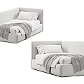 Modern Single Bed Simple Single Bed 3d model