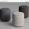 Modern Low Stool Shoe Changing Stool 3d model