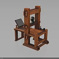 Vintage Wooden Printing Press With Paper Ink Bottle And Ink Balls