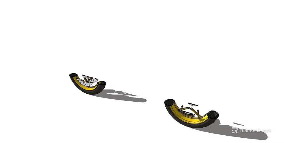 Motorcycle Featuring Yellow Tires And Black Rims On White Background 3d model 