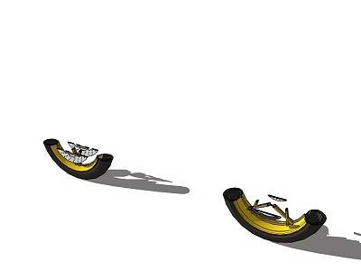 Motorcycle Featuring Yellow Tires And Black Rims On White Background 3d model