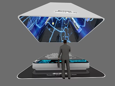 Interactive Commercial Equipment With Projection Display Control Panel And Operator Interface 3d model