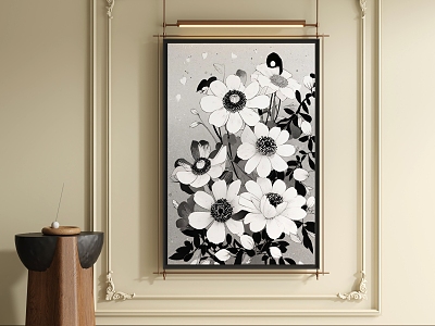 Modern Middle Ancient Style Decorative Painting 3d model