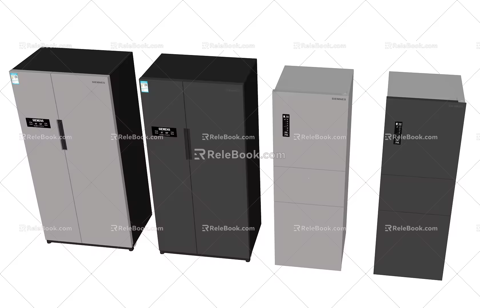 Modern refrigerator 3d model