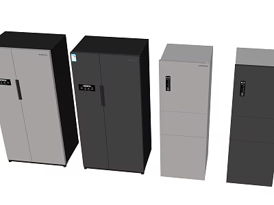 Various Styles of Modern Refrigerators and Freezers in Different Colors for Home Use 3d model