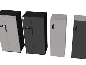 Modern refrigerator 3d model