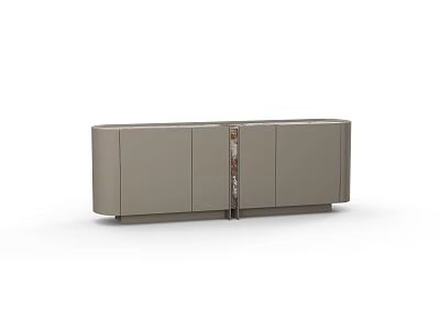 Modern Minimalist Console Side Cabinet With Sleek Design And Wooden Storage Space 3d model
