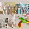 Modern slide children's entertainment facilities 3d model