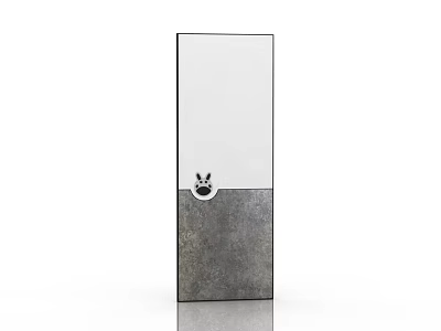 Modern Sliding Door Design With Glass Panel White And Gray Sleek Frame 3d model