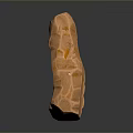 Natural Orange Stone With Textured Surface And Wooden Design Elements