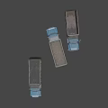 Blue Heavy Duty Dump Truck With Black Dump Bed And Large Wheels
