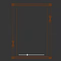 Bathroom Mirror with Gold Accents in Modern Interior Featuring White Bathtub and Gold Towel Rack