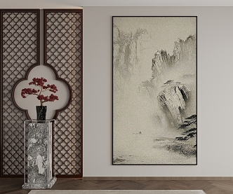 New Chinese Decorative Painting 3d model