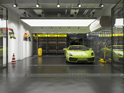 Hyundai Auto Repair Shop Auto Repair Shop Auto Beauty Repair Car Wash Shop Repair Shop Tire Car Repair Tools 3d model