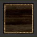 Classic Wooden Square Table With Dark Wood Grain And Light Edge Trim Crossed Legs Design