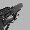Modern Black Tactical Pistol Featuring Ergonomic Grip And Durable Barrel Design 3d model