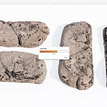 Natural Stone and Wood Pieces with Textured Surfaces for Home Decor