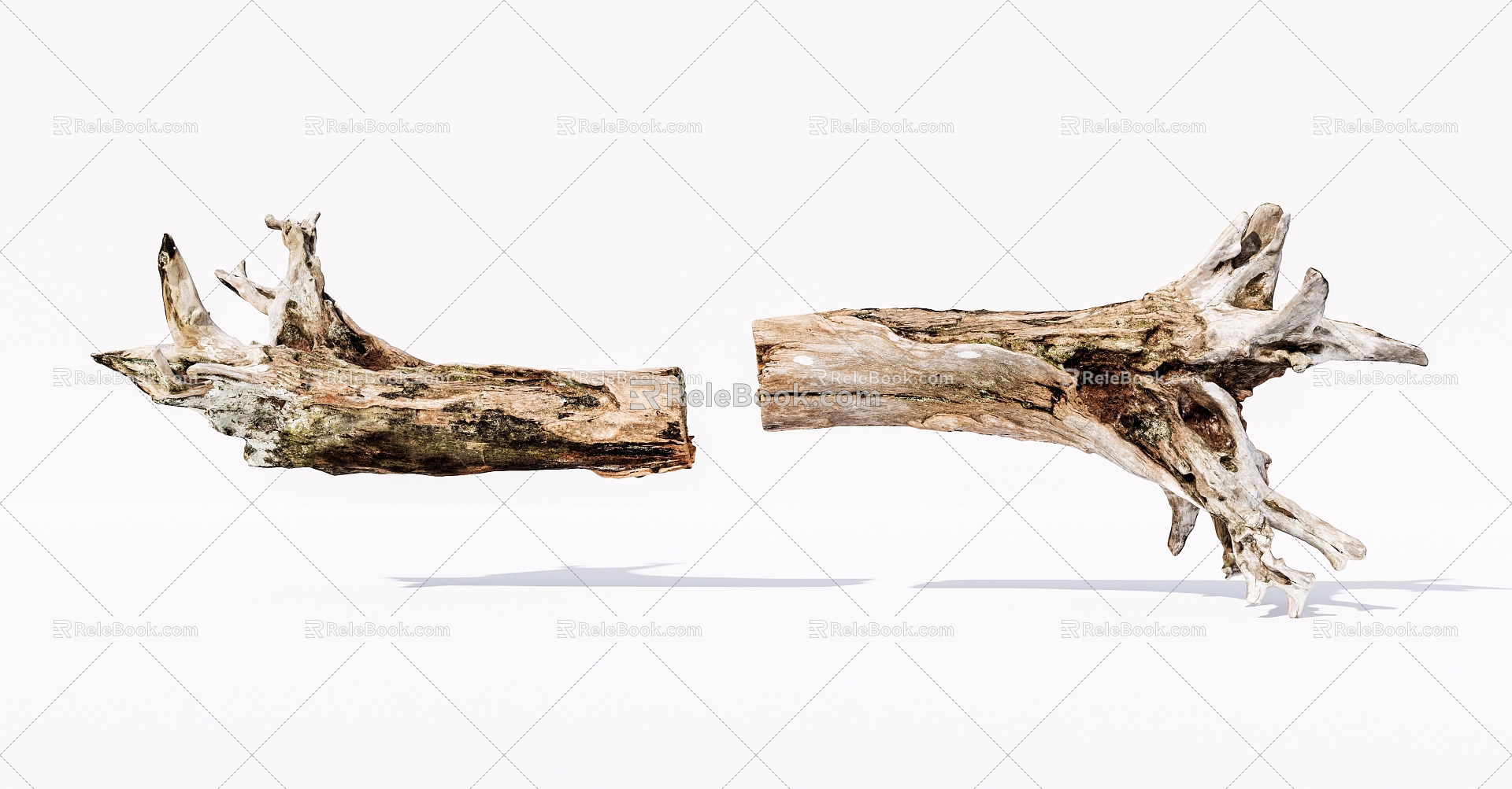 Modern Wood Dead Wood Dead Tree 3d model