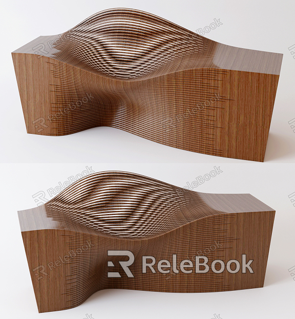 Modern Outdoor Chair Art Bench Leisure Bench Public Bench Bench model