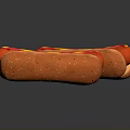 Delicious Hot Dogs in Poppy Seed Buns Topped with Ketchup and Mustard