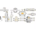 Industrial Mechanical Piping Components With Valves Pumps And Metal Connectors