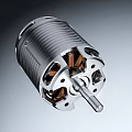 High Precision Electric Motor Component Metallic Casing Copper Coils Rotor Design 3d model