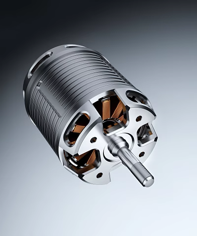 High Precision Electric Motor Component Metallic Casing Copper Coils Rotor Design 3d model