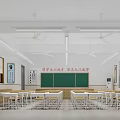 modern classroom 3d model