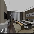 Hotel Guest Room Bathroom With Modern Marble Walls Glass Shower Enclosure Vanity Mirror And Towels